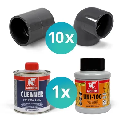 Produktbild von PVC Anschluss-SET Ø 50 mm (22-tlg.)