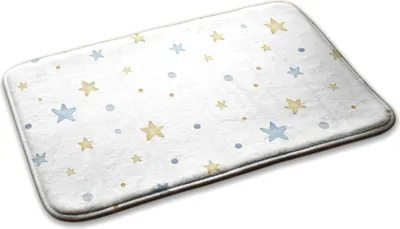 Produktbild von Teppich Kinderteppich Schlafzimmer Modern - 75 cm x 45 cm - Sterne Und Punkte
