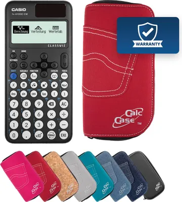 Produktbild von Casio FX-810 DE CW Taschenrechner mit Schutztasche rot