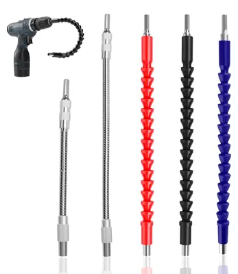 Productafbeelding van 5 stuks flexibele as, buigbare as voor boormachine, 1/4 inch zeskantschacht