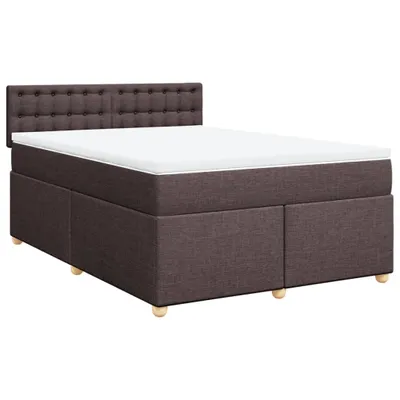 Produktbild von vidaXL Boxspringbett mit Matratze Dunkelbraun 140x190 cm Stoff