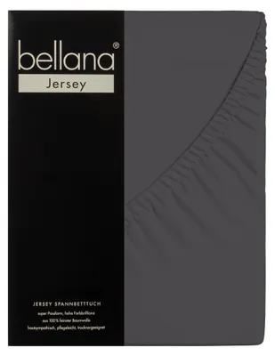 Produktbild von Bellana Jersey Spannbetttuch 140-160 x 200 cm anthrazit 120g/m², 100% Baumwolle