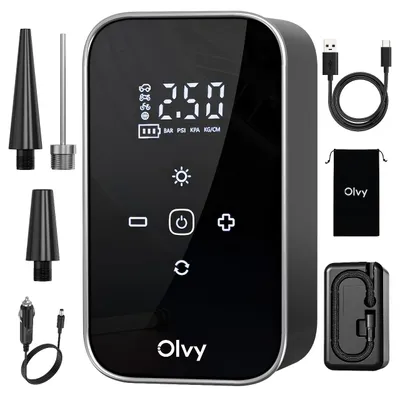 Immagine prodotto di Compressore d'aria portatile - Pompa per bicicletta wireless con batteria da 6000 mAh