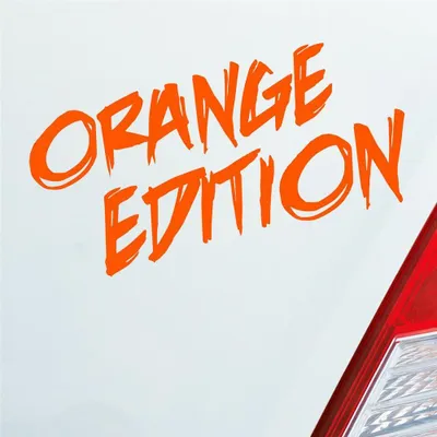 Produktbild von Auto Aufkleber Orange Edition Auto Car Tuning Motorrad 15x7 cm Orange Sticker Heckscheibenaufkleber
