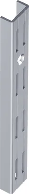 Produktbild von Wandschiene Länge 2000 mm weißaluminum Stahl zweireihige Lochung