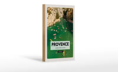 Produktbild von Holzschild Reise 12x18 cm Provence cote d'azur France Dekoration