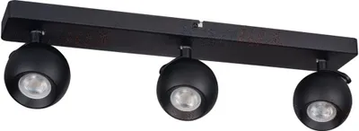 Immagine prodotto di Kanlux GALOBA lampada da parete/soffitto 35W, 3 luci, GU10, nero, dimmerabile IP20