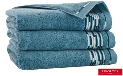 Produktbild von Handtuch - 100% Baumwolle - 450 g/m2 - 50x90 cm - Extra Saugfähig - Blau - hohe Grammatur - GRAFIK