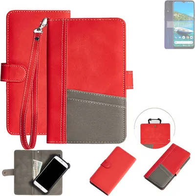 Produktbild von K-S-Trade Handy Schutzhülle kompatibel mit General Mobile  Gm 10 Hülle Portemonnee Brieftasche Klapphülle Kartenfächer Flip Wallet Case Etui