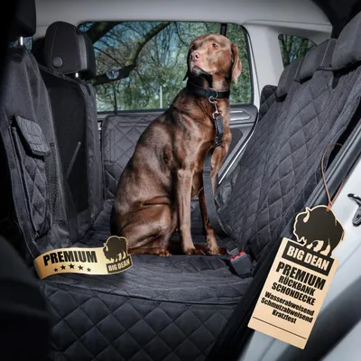 Produktbild von BigDean Premium Rückbank Autoschutzdecke schmutz- & wasserabweisend - Schutz für Hund Auto Rückbank – universelle Passform