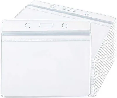 Produktbild von Famanu ID-Kartenhalter Set 100 Stück - Transparent, Horizontal, Wasserdicht