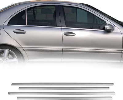 Produktbild von OMAC Zier- / Schutzleiste Türscheibe Fensterleiste 4708141 Fenster Ein-/Anbau passend für MERCEDES-BENZ C-Klasse Limousine (W203) Edelstahl für