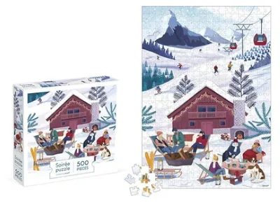 Image de Janod Puzzle - hiver a la montagne - 500 pieces
