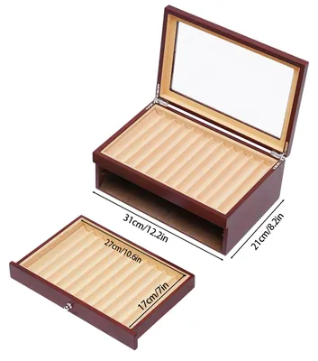 Produktbild von Stiftanzeige-Box, Holzbau, staubdichtes Design, Rot
