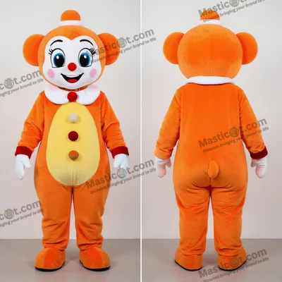 Obrázok produktu pre Oranžový mím v karnevalovom kostýme s širokým úsmevom