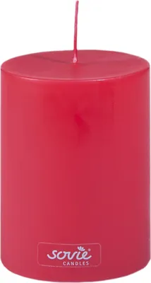 Produktbild von Sovie CANDLES Stumpenkerze in Rot Ø 70 mm x H 100 mm, Brenndauer ca. 52 Std. - 12 Stück