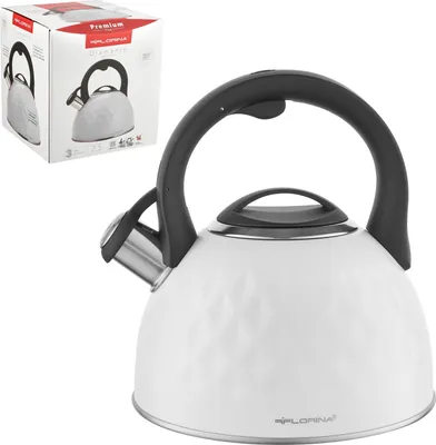 Immagine prodotto di Bollitore d'acqua in acciaio inox INDUZIONE bollitore a flute bianco nuovo 2,5 L