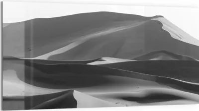 Produktbild von DEQORI Glasbild Echtglas 100x50 cm 'Stille Dünenwellen' Wandbild Bild modern Deko