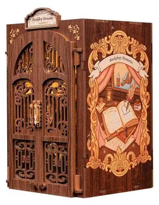 Produktbild von Spielmanufaktur Bausatz Verborgene Bücherstube, DIY-Miniaturhaus, Junge/Mädchen, 10 Jahr(e), Mehrfarbig, Papier, Kunststoff, Sperrholz, Training der kognitiven Fähigkeiten