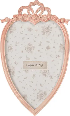 Produktbild von Clayre & Eef Bilderrahmen 11x2x19 cm / 10x15 cm Rosa Kunststoff Blumen