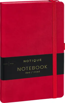 Immagine prodotto di Taccuino rosso, a righe, 13 × 21 cm