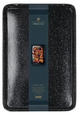 Immagine prodotto di KitchenCraft MasterClass teglia da forno in acciaio da 1 mm con smalto vetroso resistente 40 x 27 x 2 cm