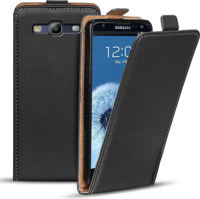 Produktbild von Conie Ultra Slim Klapp Tasche für Samsung Galaxy S3 / S3 Neo schlanke Hülle Rundumschutz in Schwarz