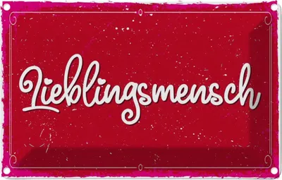 Produktbild von vianmo Blechschild 12x18 cm Lieblingsmensch Liebe