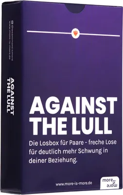 Produktbild von Against The Lull | Paarspiel, Losbox für Paare, 52 Loskarten, romantische & lustige Aufgaben für Beziehung
