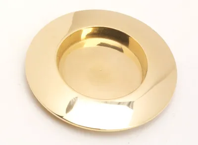 Produktbild von Kerzenhalter Messing Gold poliert für Ø 60 mm Kerzen, Taufkerzen, Hochzeitkerzen, Anlasskerzen