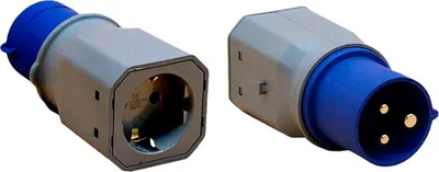 Image de Adaptateur Cee Mâle Schuko Femelle Connexion Sécurisée 2p+t 16a - F-line