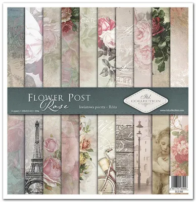 Zdjęcie produktu dla Zestaw papierów do scrapbookingu 30x30 - Itd Collection - Flower Post - Rose