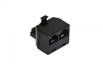 Produktbild von goobay T-Adapter 2x RJ11 Buchse auf RJ11 Stecker schwarz
