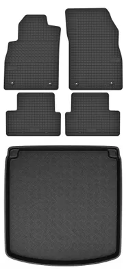 Produktbild von Gummimatten + Kofferraumwanne für Opel Astra J 2012-2015 (Limousine) – Schwarz, passgenau – Wielganizator
