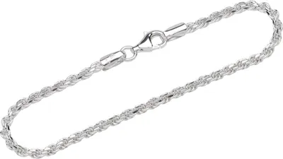 Produktbild von Armband 925 Sterling Silber 19cm Kordelkette geschliffen Herren Armbandkette Neu