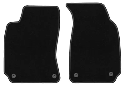 Produktbild von Velours-Fußmatten Vorne für Volkswagen Passat B5 1996-2001 (Limousine/Kombi/Variant) – 2-tlg, Schwarz, passgenau – Wielganizator BASIC