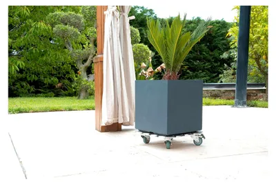 Produktbild von Rollbrett quadratisch, aluminium, 34 x 34 x 7.5 cm, 8038