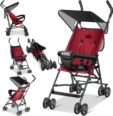 Produktbild von KIDIZ® Kinderwagen CITY Buggy Kinderbuggy klappbar Sportwagen Faltbar 360° 4-Zoll-Räder Inkl. Sonnen- und Regenverdeck zusammenklappbar 5-Punkt-Sicherheitsgurt ab 6 Monate