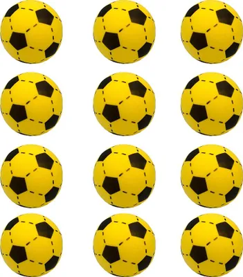 Produktbild von 12x Softball 20cm Gelb Schaumstoffball Kinder Soft Fußball Ball
