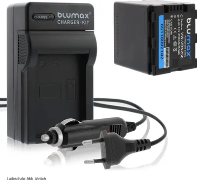 Produktbild von 1x Akku + Lader für Panasonic VW-VBN260  X920M HDC-SD800 VBN260E-K 2100 mAh