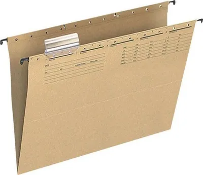 Produktbild von Hängemappen A4 230g Natronkarton naturbraun Packung mit 25 Stück
