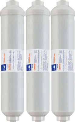 Obrázek produktu pro Swan inline filtr s aktivním uhlím a ionty stříbra antibakteriální 10 palců pro reverzní osmózu, filtrační systém, filtr do chladničky (externí), 1/4" palce (6,35 mm), 3 kusy