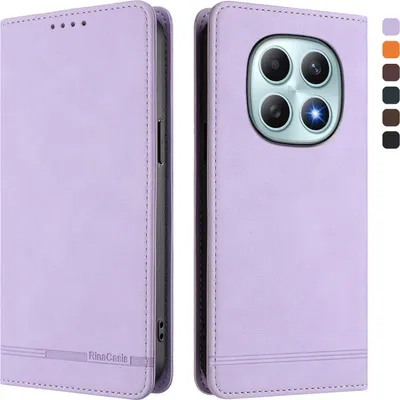 Obrázek produktu pro Pouzdro pro Xiaomi Redmi Note 15, retroPolyuretankožené flip pouzdro s stojánkem a přihrádkami na karty Fialový