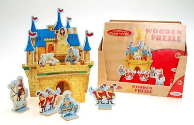 Produktbild von 3D Puzzle - Prinzessinnenschloss mit Figuren aus Holz