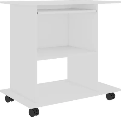 Produktbild von vidaXL Schreibtisch Weiß 80x50x75 cm Holzwerkstoff