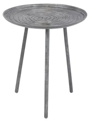 Beistelltisch SPIRAL 45 cm Metall Platte Black Nickel