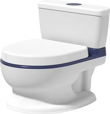 Produktbild von Babytopf Töpfchen Toilettentrainer Kindertopf mit Melodie RK-290 weiß und blau