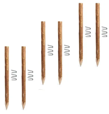 Zdjęcie produktu dla Palisada leszczynowa - 150 cm - Zestaw 6 sztuk - Szlifowane drewniane słupki ogrodzeniowe