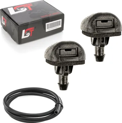 Produktbild von 2x Windschutzscheiben Spritzwasserdüse mit Schlauch vorne für PEUGEOT 207 3008 I