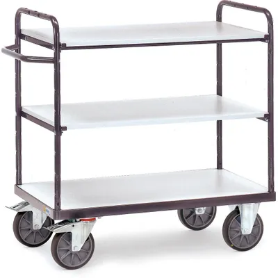 Image de Chariot à étagères Fetra ESD avec 3 tablettes, version électroconductrice 850x500
